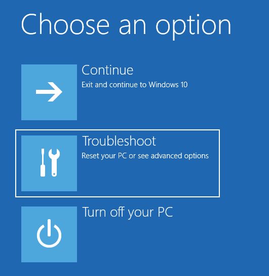 Windows 10 Troublsheet