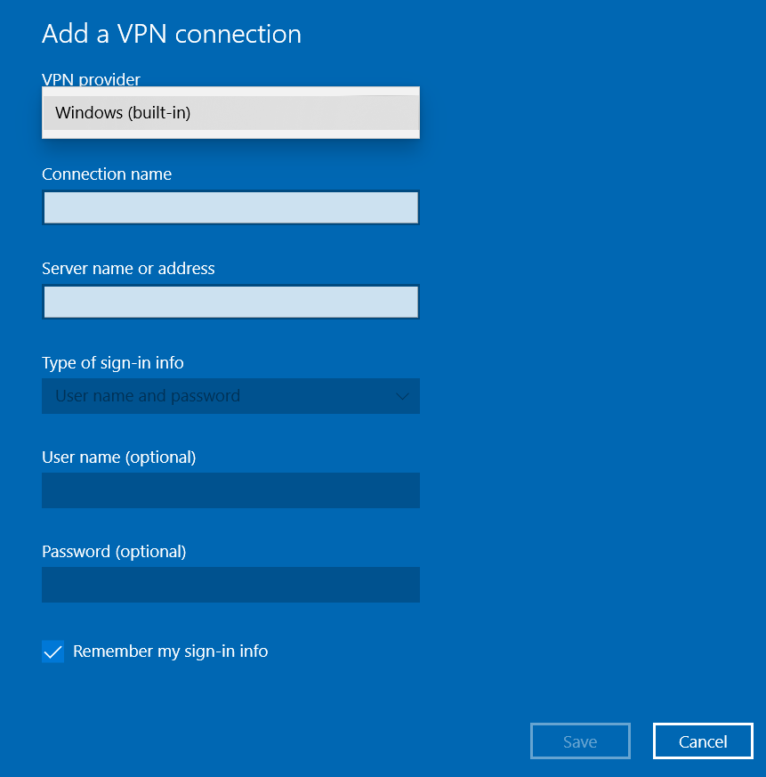 Configure VPN