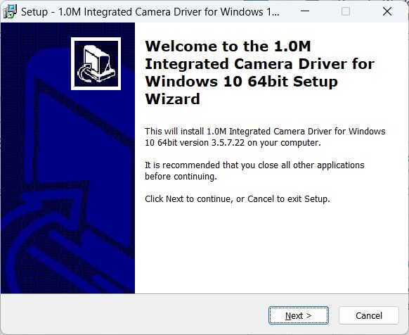 Install Lenovo Camera Driver