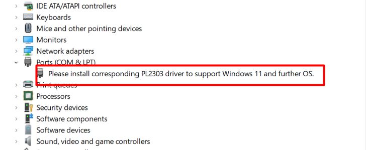 Install PL2303 Driver in Windows 11