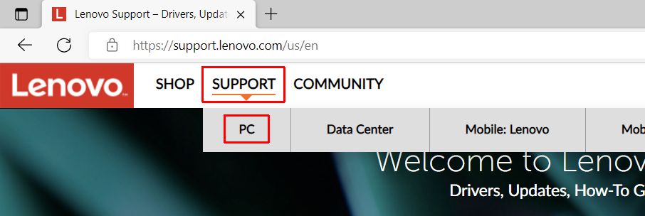Lenovo PC support
