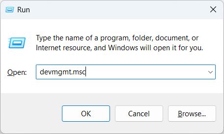 devmgmt.msc in Windows 11