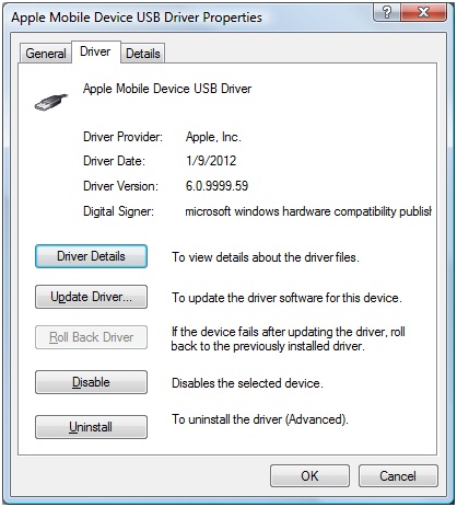 Apple mobile device driver