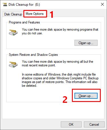Windows 10 restore point cleanup