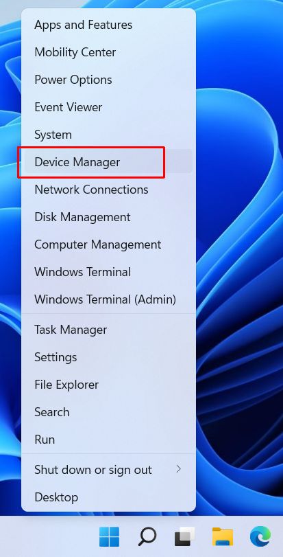 Windows 11 start device manager
