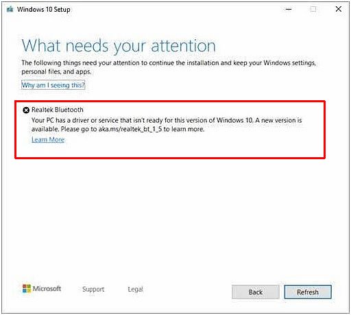 Windows 10 Update Problem Realtek Bluetooth